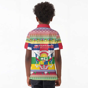 Afro Christmas in Central African Republic Kid Polo Shirt Merry Christmas - African Pride