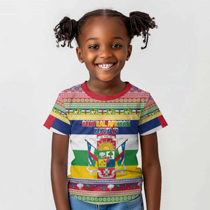 Afro Christmas in Central African Republic Kid T shirt Merry Christmas - African Pride