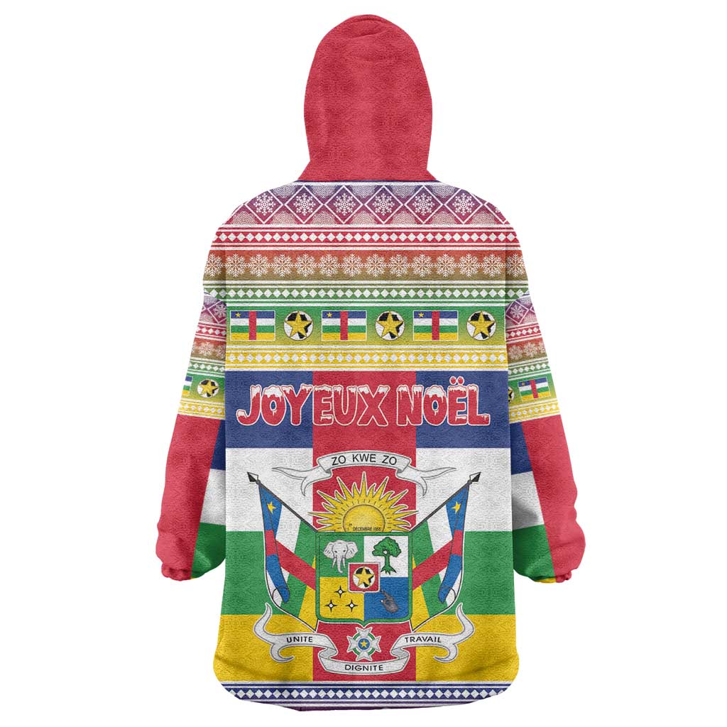Afro Christmas in Central African Republic Kid Wearable Blanket Hoodie Merry Christmas - African Pride