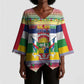 Central African Republic Christmas Kimono Sleeve Blouse Joyeux Noel