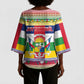 Central African Republic Christmas Kimono Sleeve Blouse Joyeux Noel