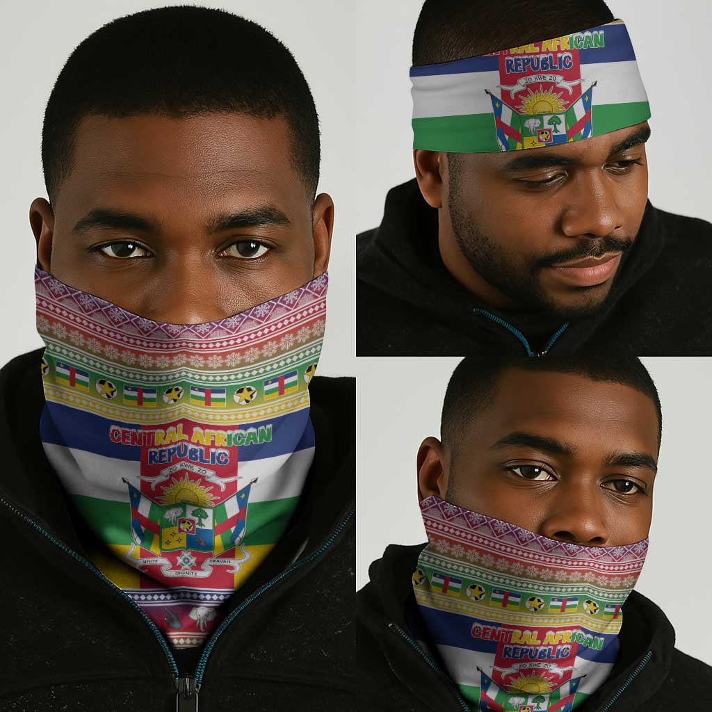 Afro Christmas in Central African Republic Neck Gaiter Merry Christmas - African Pride