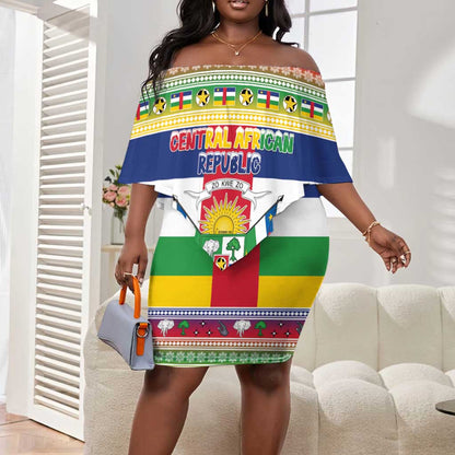 Afro Christmas in Central African Republic Off Shoulder Short Dress Merry Christmas - African Pride