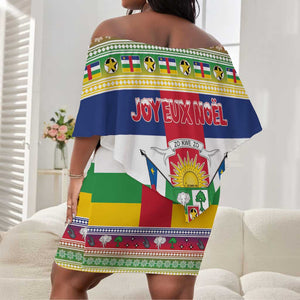 Afro Christmas in Central African Republic Off Shoulder Short Dress Merry Christmas - African Pride