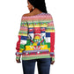 Afro Christmas in Central African Republic Off Shoulder Sweater Merry Christmas - African Pride