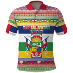 Afro Christmas in Central African Republic Polo Shirt Merry Christmas - African Pride