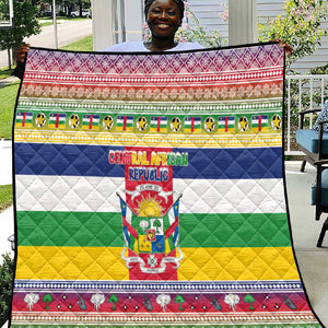 Afro Christmas in Central African Republic Quilt Merry Christmas - African Pride