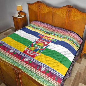 Afro Christmas in Central African Republic Quilt Merry Christmas - African Pride