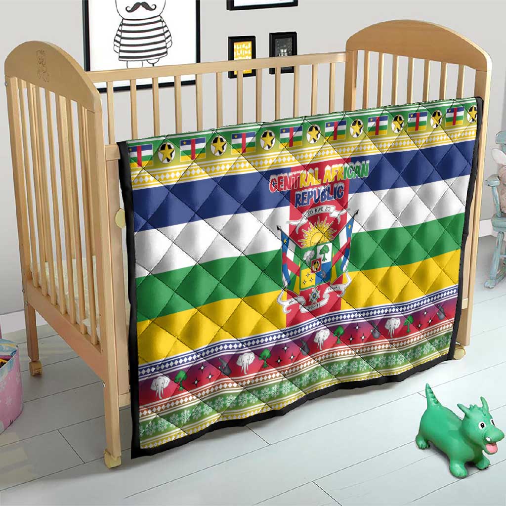 Afro Christmas in Central African Republic Quilt Merry Christmas - African Pride