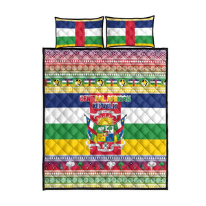 Afro Christmas in Central African Republic Quilt Bed Set Merry Christmas - African Pride