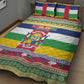 Afro Christmas in Central African Republic Quilt Bed Set Merry Christmas - African Pride