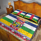 Afro Christmas in Central African Republic Quilt Bed Set Merry Christmas - African Pride