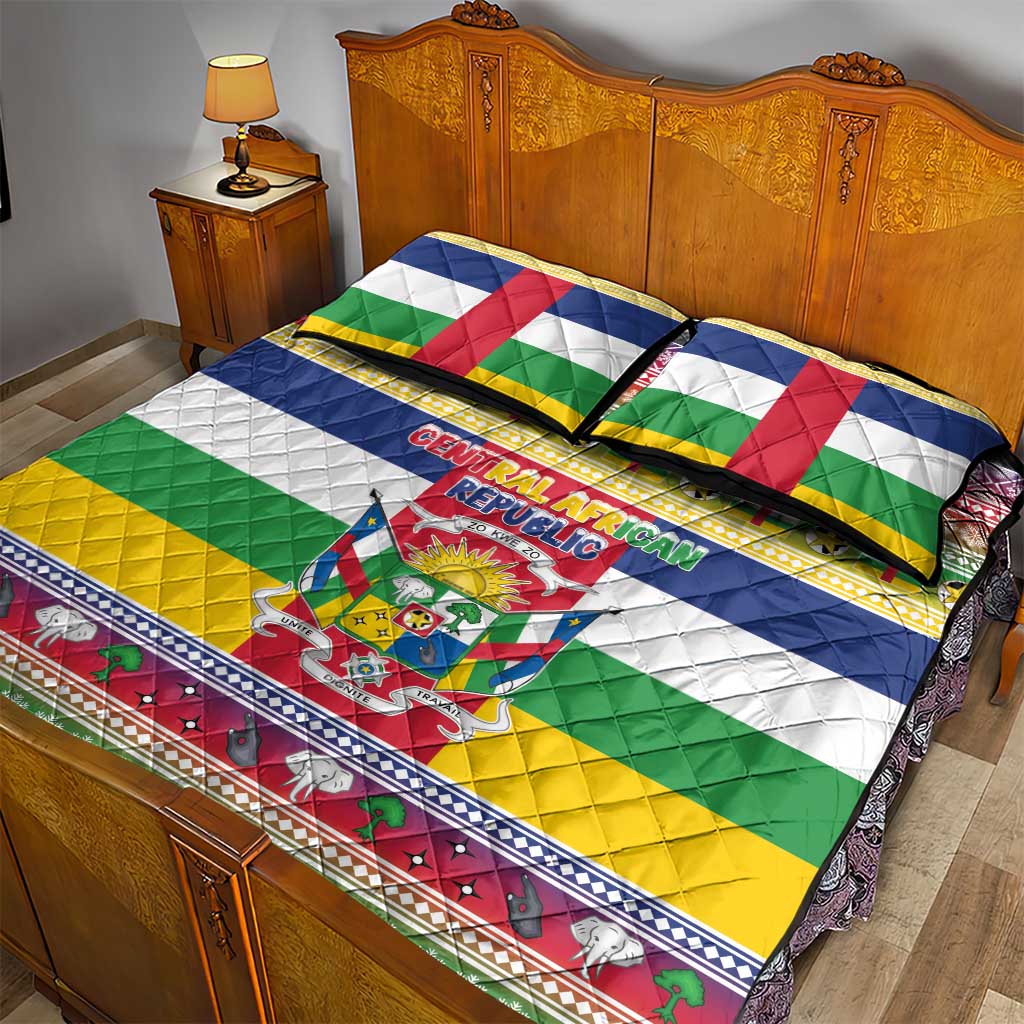 Afro Christmas in Central African Republic Quilt Bed Set Merry Christmas - African Pride
