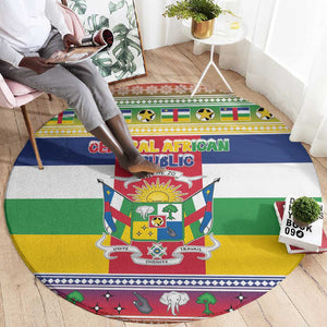 Afro Christmas in Central African Republic Round Carpet Merry Christmas - African Pride