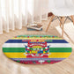 Afro Christmas in Central African Republic Round Carpet Merry Christmas - African Pride