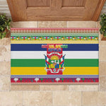 Afro Christmas in Central African Republic Rubber Doormat Merry Christmas - African Pride