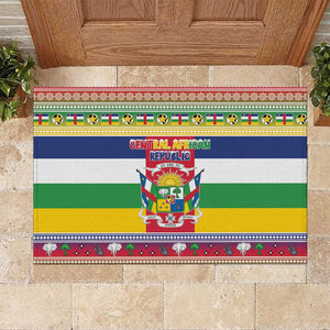 Afro Christmas in Central African Republic Rubber Doormat Merry Christmas - African Pride