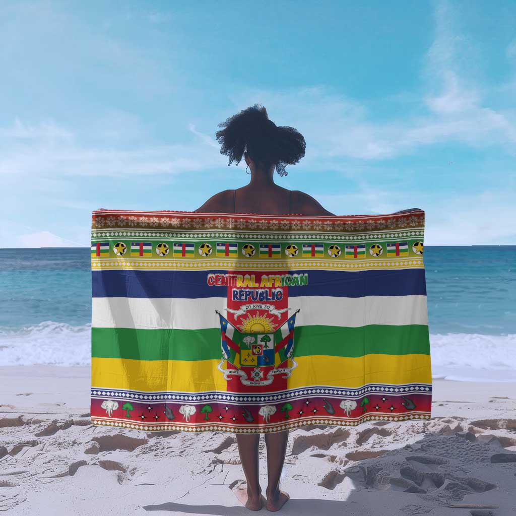 Afro Christmas in Central African Republic Sarong Merry Christmas - African Pride