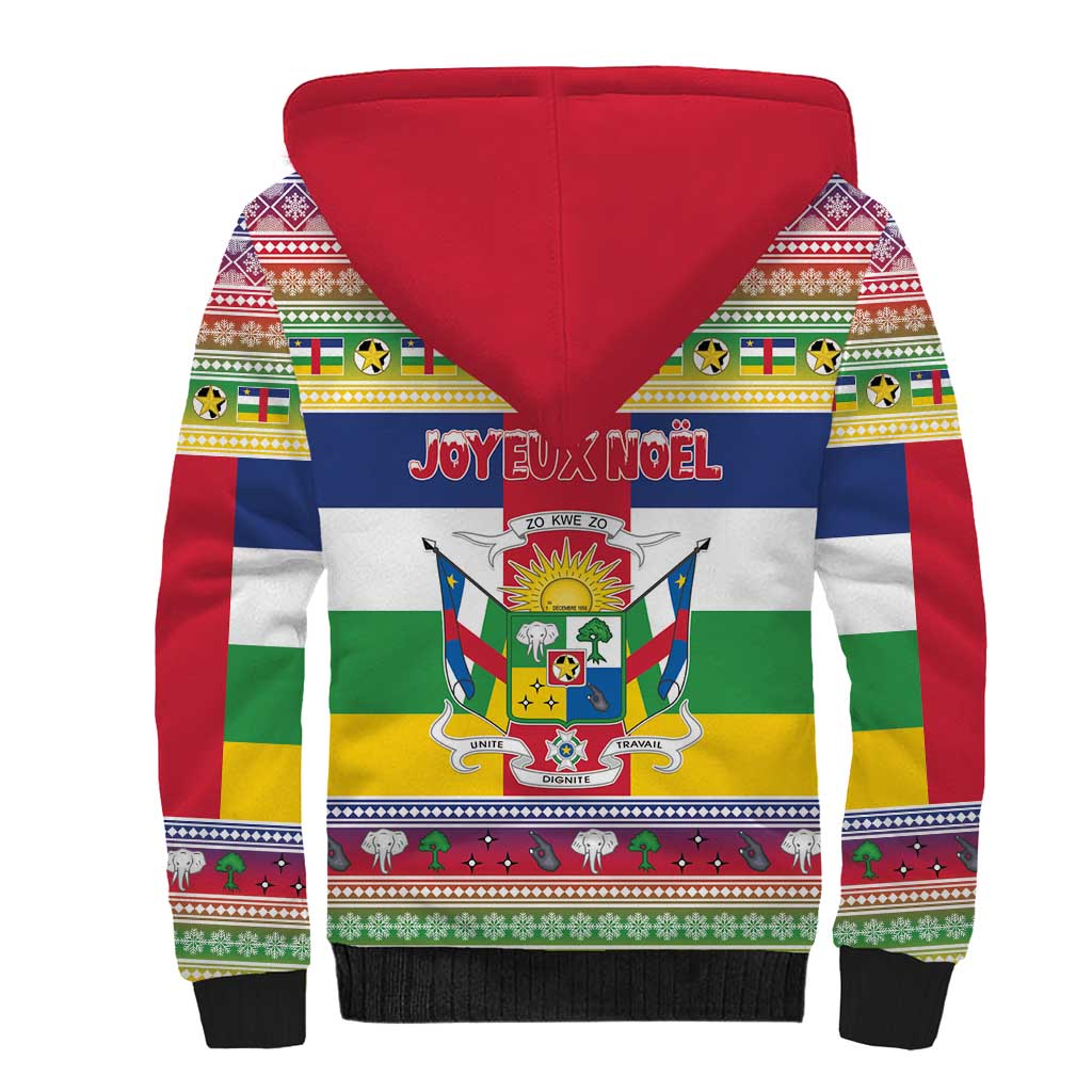 Afro Christmas in Central African Republic Sherpa Hoodie Merry Christmas - African Pride