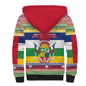 Afro Christmas in Central African Republic Sherpa Hoodie Merry Christmas - African Pride
