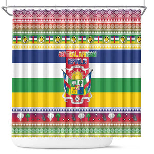Afro Christmas in Central African Republic Shower Curtain Merry Christmas - African Pride