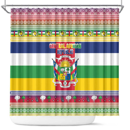 Afro Christmas in Central African Republic Shower Curtain Merry Christmas - African Pride