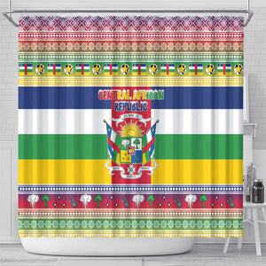 Afro Christmas in Central African Republic Shower Curtain Merry Christmas - African Pride