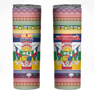 Afro Christmas in Central African Republic Skinny Tumbler Merry Christmas - African Pride