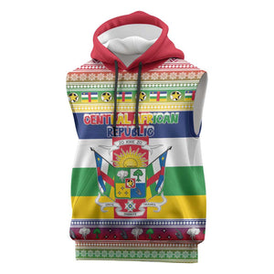 Afro Christmas in Central African Republic Sleeveless Hoodie Merry Christmas - African Pride
