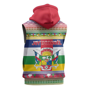 Afro Christmas in Central African Republic Sleeveless Hoodie Merry Christmas - African Pride