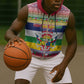 Afro Christmas in Central African Republic Sleeveless Zip Hoodie Merry Christmas - African Pride