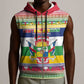 Afro Christmas in Central African Republic Sleeveless Zip Hoodie Merry Christmas - African Pride