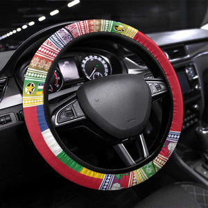 Afro Christmas in Central African Republic Steering Wheel Cover Merry Christmas - African Pride