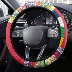 Afro Christmas in Central African Republic Steering Wheel Cover Merry Christmas - African Pride