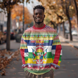 Afro Christmas in Central African Republic Sweatshirt Merry Christmas - African Pride