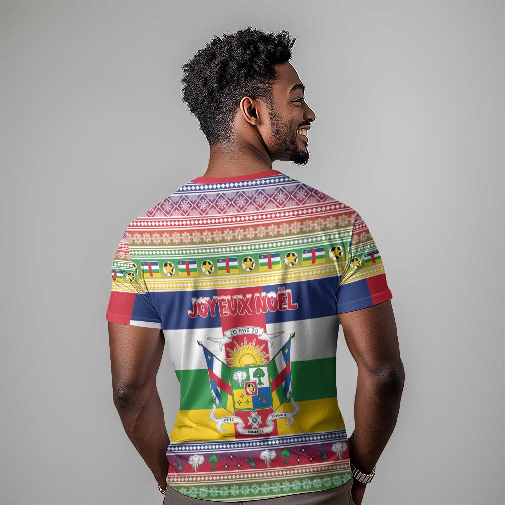 Afro Christmas in Central African Republic T shirt Merry Christmas - African Pride