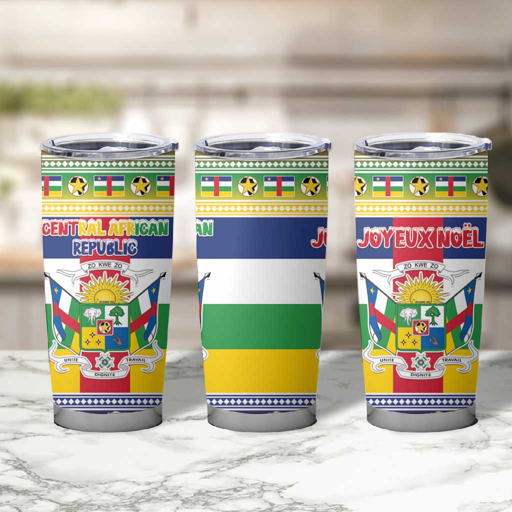 Afro Christmas in Central African Republic Tumbler Cup Merry Christmas - African Pride