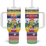 Afro Christmas in Central African Republic Tumbler With Handle Merry Christmas - African Pride