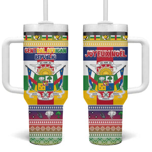 Afro Christmas in Central African Republic Tumbler With Handle Merry Christmas - African Pride