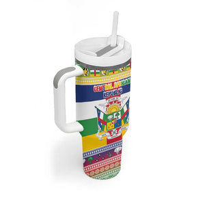 Afro Christmas in Central African Republic Tumbler With Handle Merry Christmas - African Pride