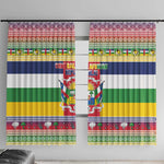 Afro Christmas in Central African Republic Window Curtain Merry Christmas - African Pride