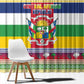 Afro Christmas in Central African Republic Window Curtain Merry Christmas - African Pride