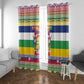 Afro Christmas in Central African Republic Window Curtain Merry Christmas - African Pride