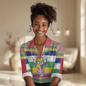 Afro Christmas in Central African Republic Women Casual Shirt Merry Christmas - African Pride