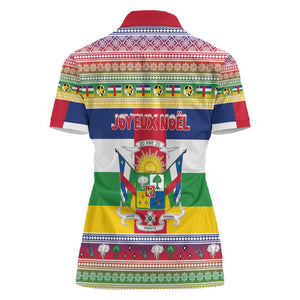 Afro Christmas in Central African Republic Women Polo Shirt Merry Christmas - African Pride