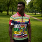 Central African Republic Christmas Zipper Polo Shirt Joyeux Noel