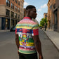 Central African Republic Christmas Zipper Polo Shirt Joyeux Noel