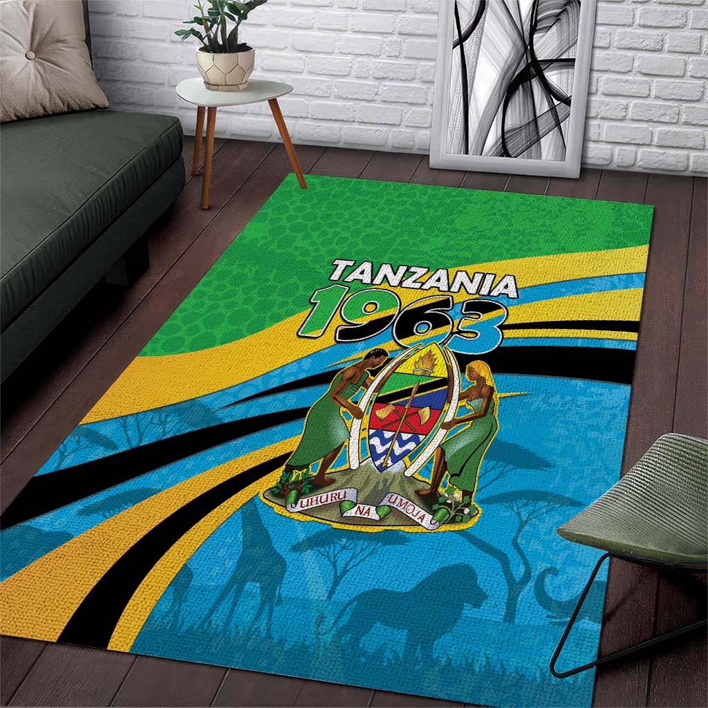 Tanzania Uhuru Day Area Rug Coat Of Arms - Sports Style - African Pride