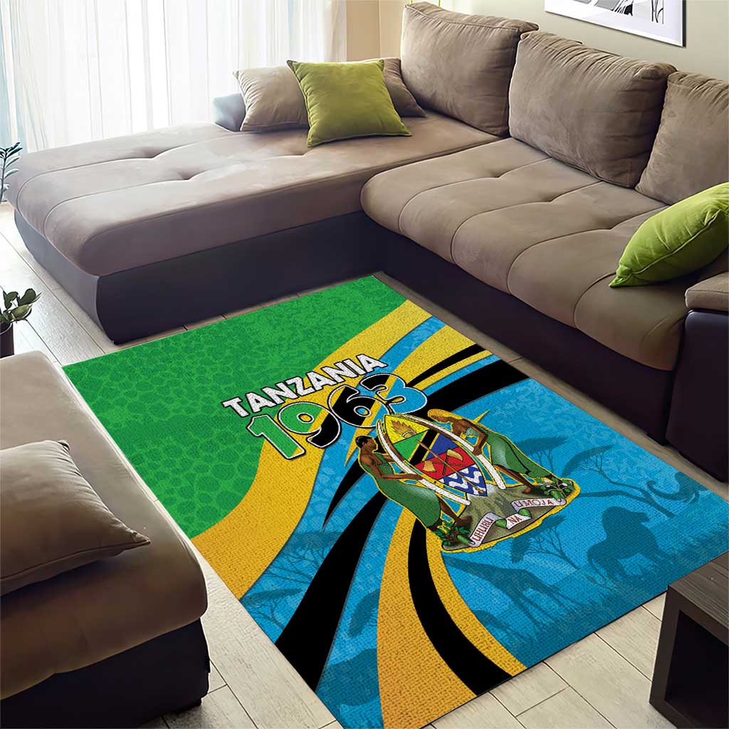 Tanzania Uhuru Day Area Rug Coat Of Arms - Sports Style - African Pride