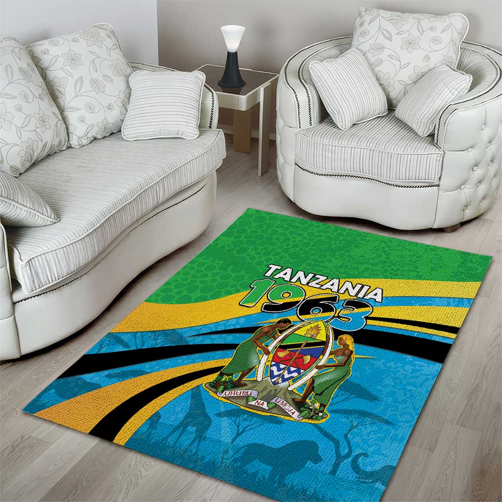 Tanzania Uhuru Day Area Rug Coat Of Arms - Sports Style - African Pride
